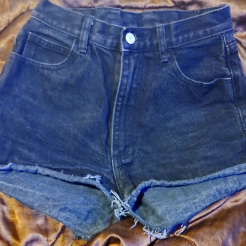 J.Galt Black Cutoff Jean Shorts
